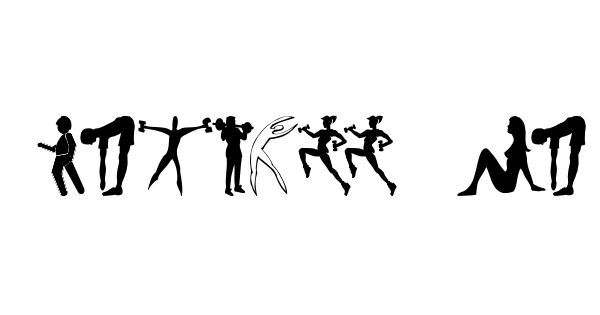 Fitness Silhouettes font thumb